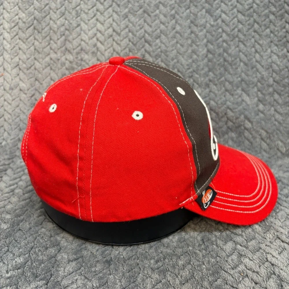 FLW Outdoors Fishing Hat Red Charcoal Grey Adjustable Baseball Cap Embroidered